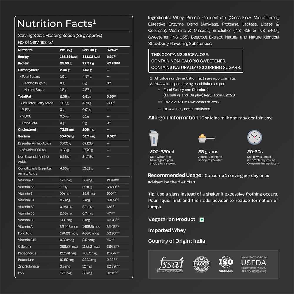Nutrition label 1