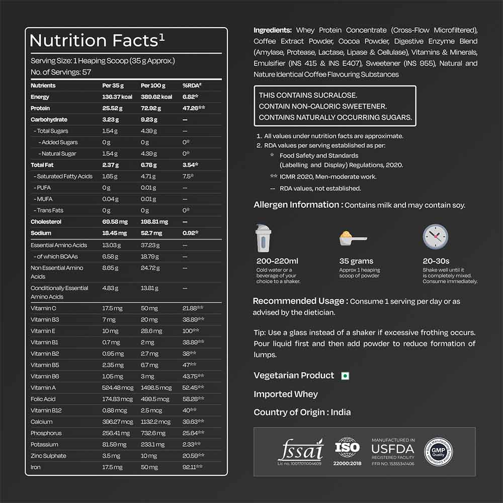 Nutrition label 1