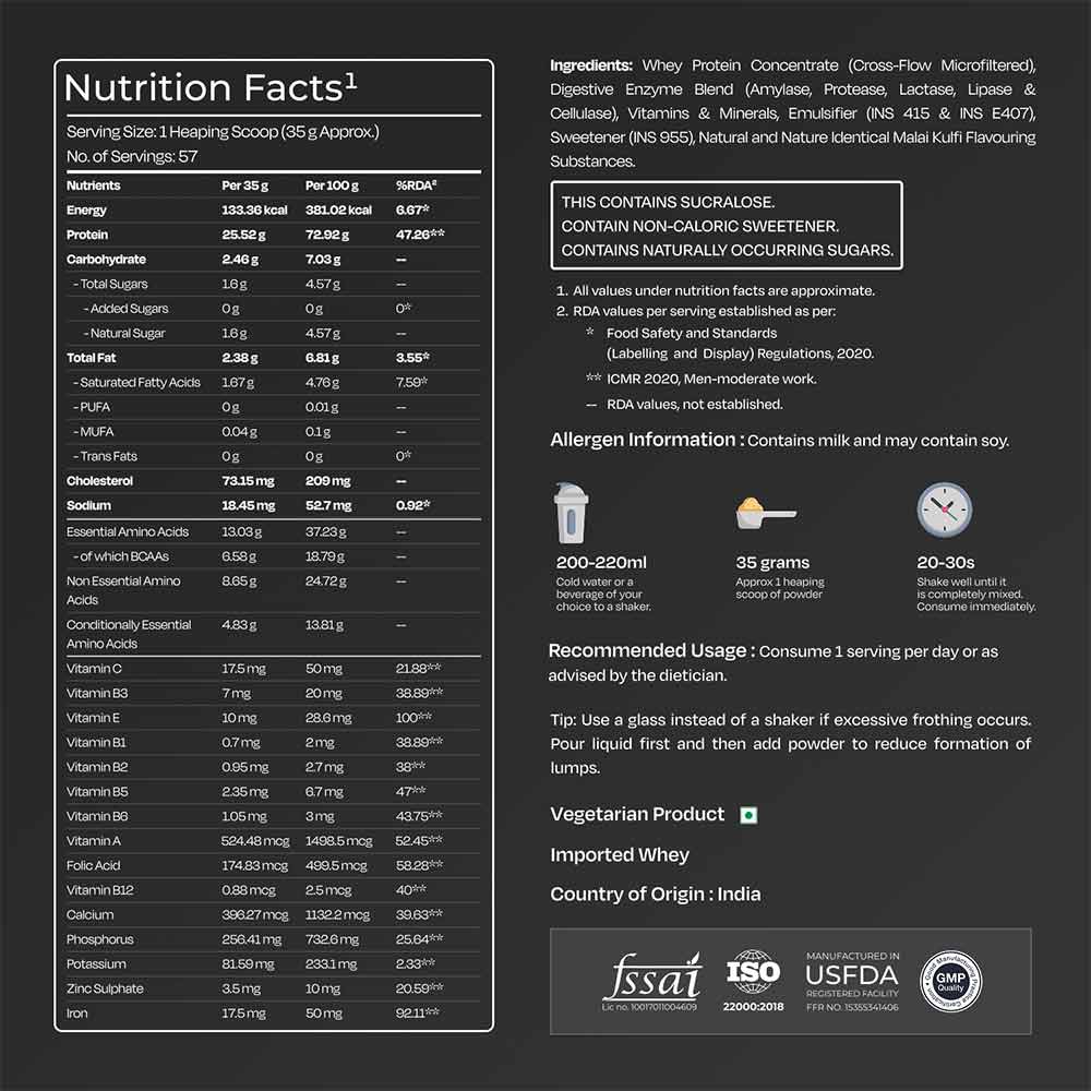 Nutrition label 1