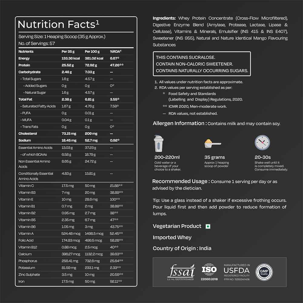 Nutrition label 1