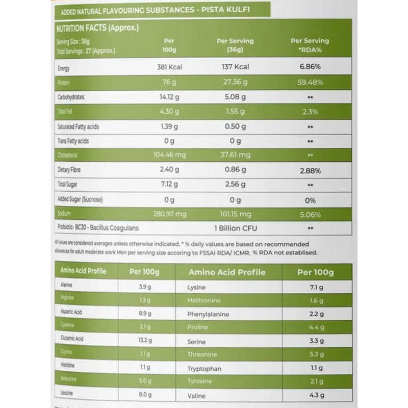 Nutrition label 1