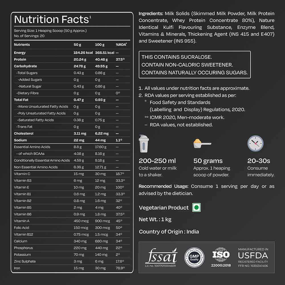 Nutrition label 1