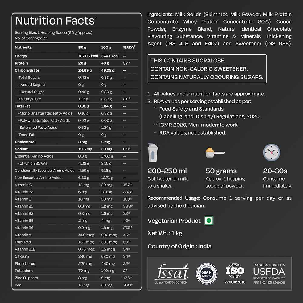 Nutrition label 1