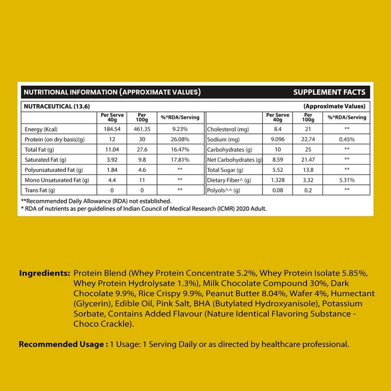 Nutrition label 1