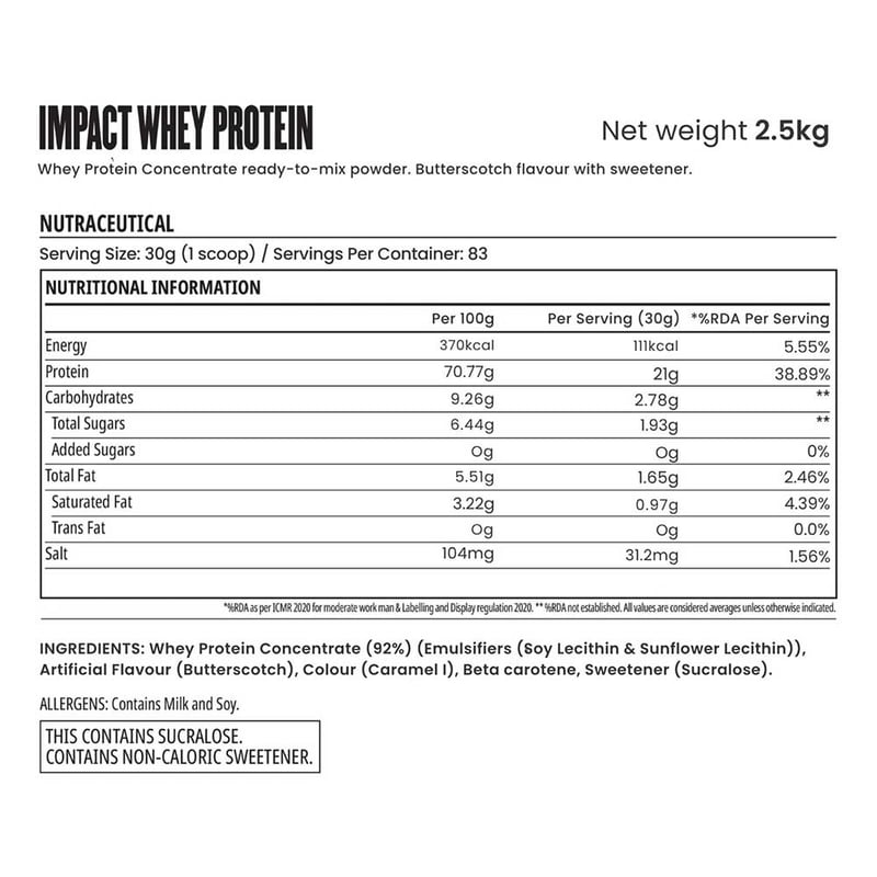 Nutrition label 1