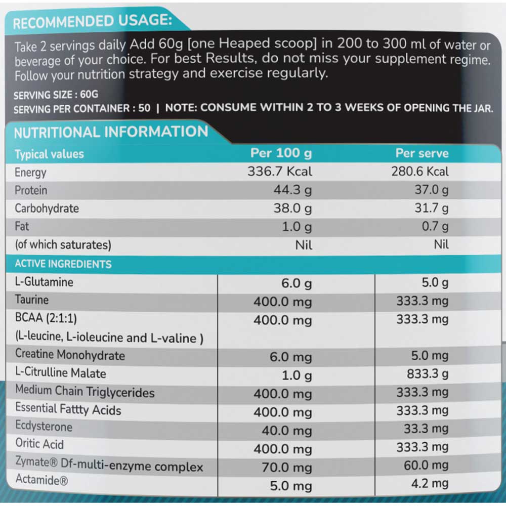 Nutrition label 1