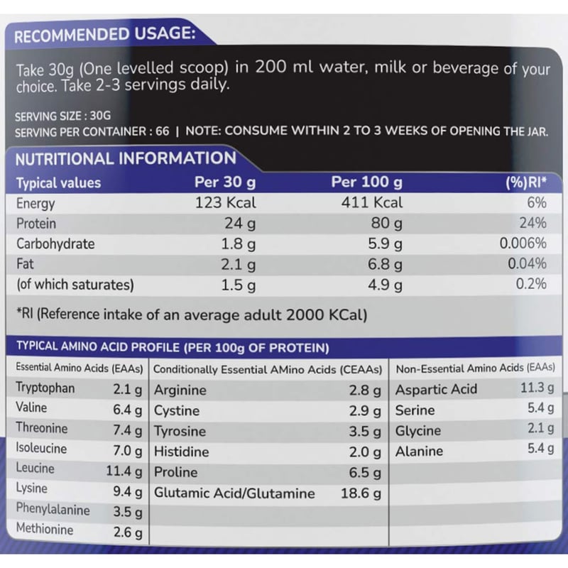 Nutrition label 1