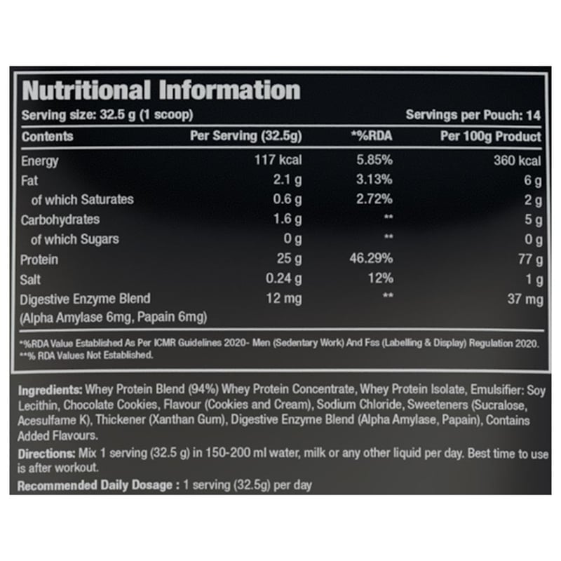 Nutrition label 1