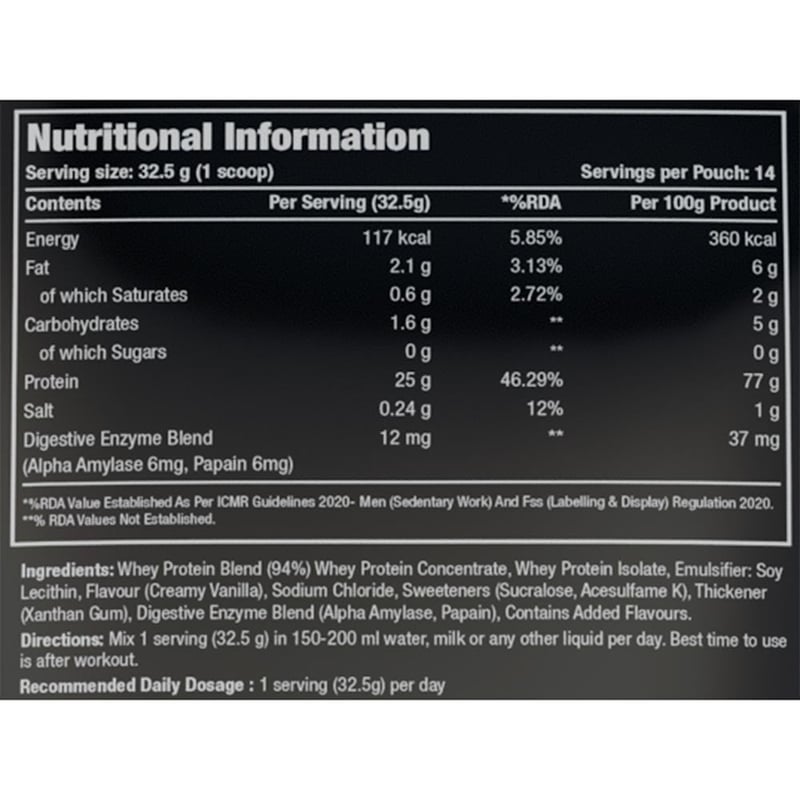 Nutrition label 1