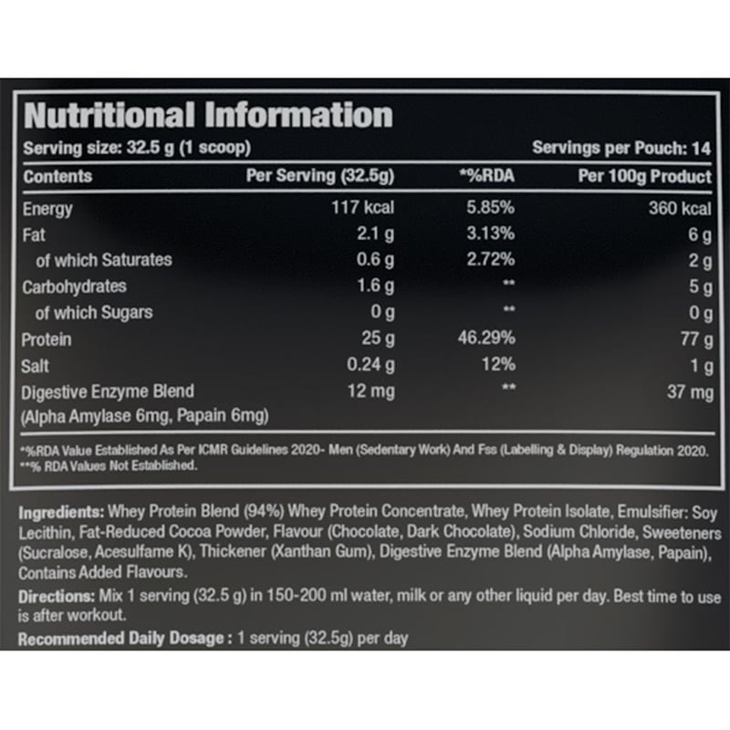 Nutrition label 1