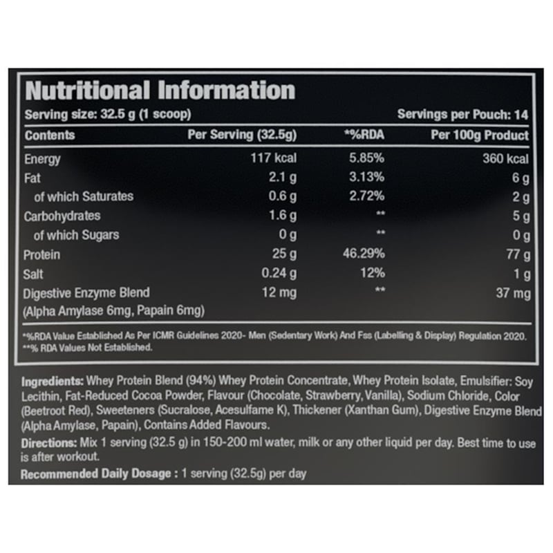 Nutrition label 1