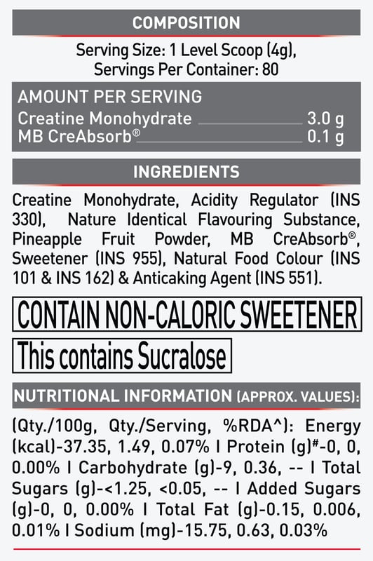 Nutrition label 1