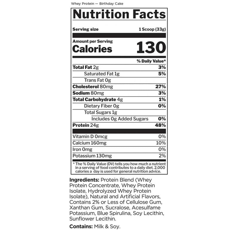 Nutrition label 1