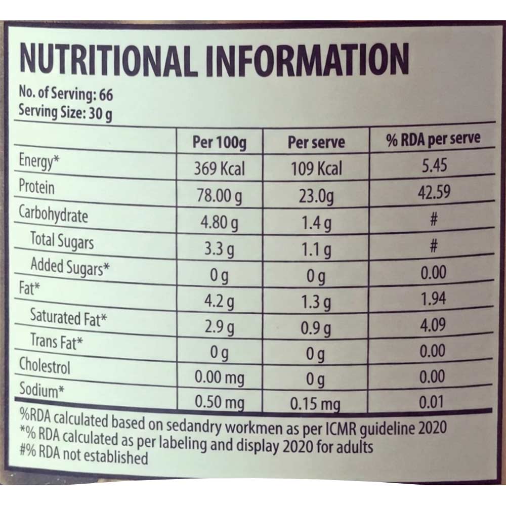 Nutrition label 1