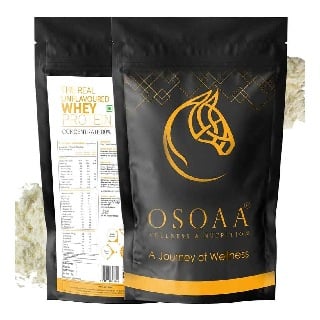 Osoaa The Real Whey Protein Concentrate 80%,, 2.2 lb Unflavoured