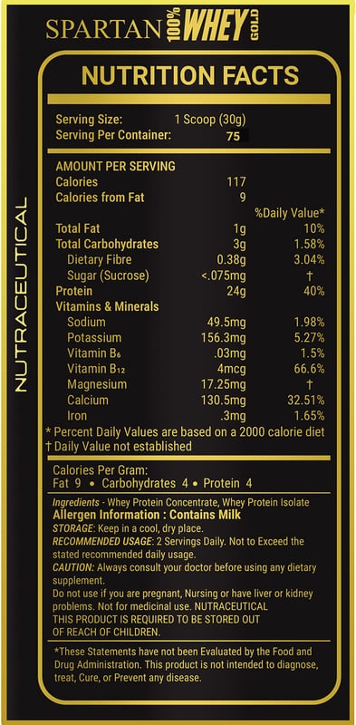 Nutrition label 1