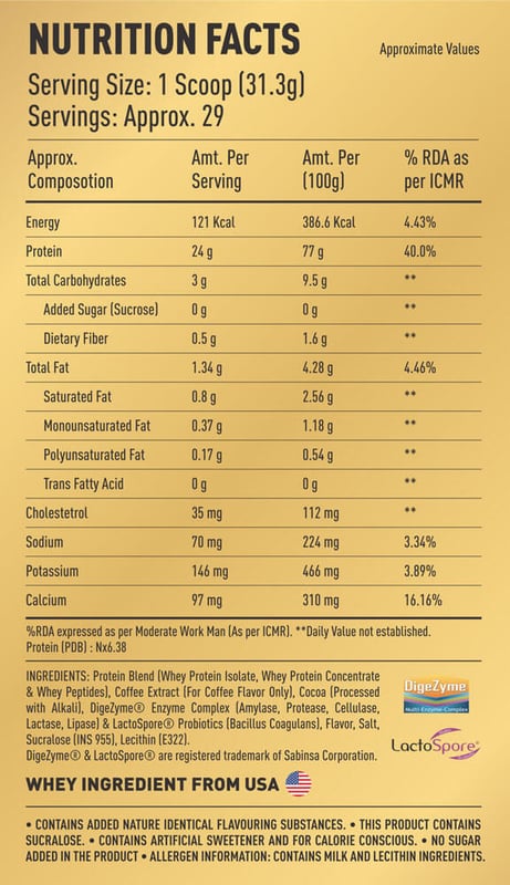 Nutrition label 1
