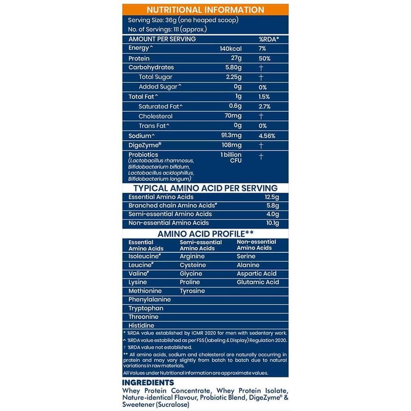 Nutrition label 1