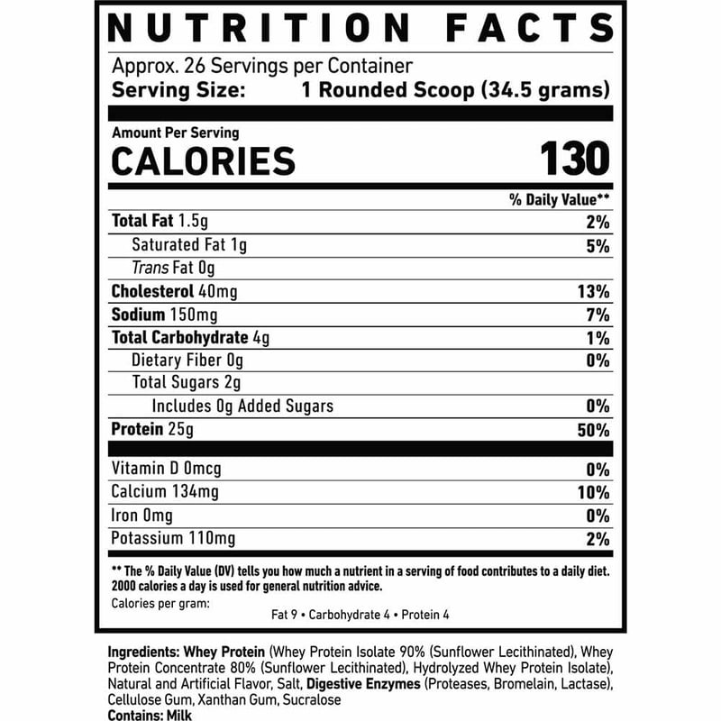 Nutrition label 1