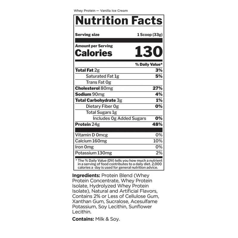 Nutrition label 1