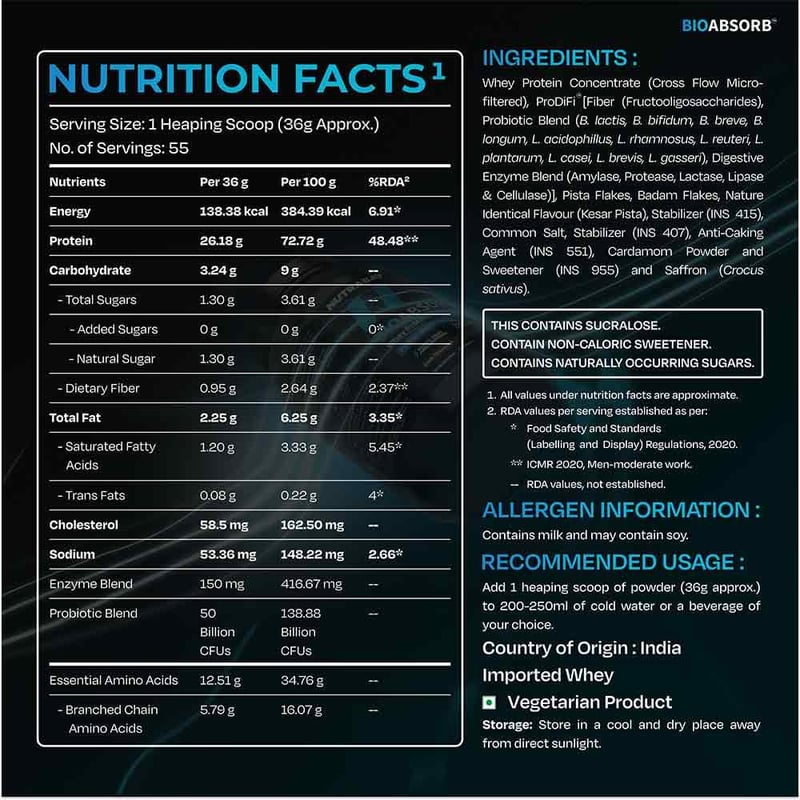 Nutrition label 1
