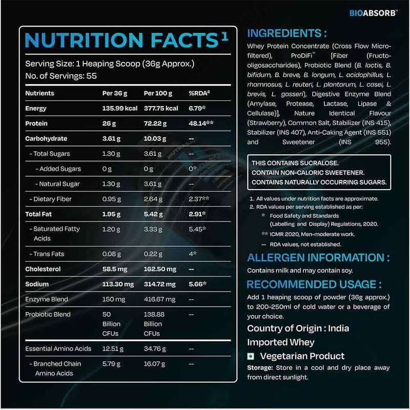 Nutrition label 1