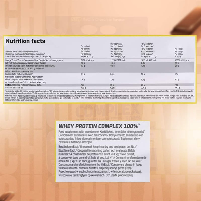 Nutrition label 1
