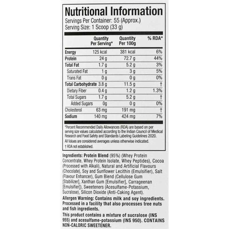 Nutrition label 1