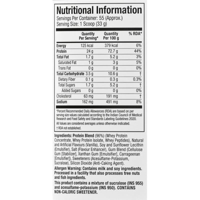 Nutrition label 1
