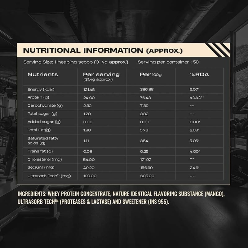 Nutrition label 1